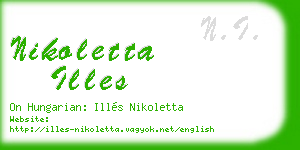 nikoletta illes business card