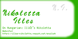 nikoletta illes business card